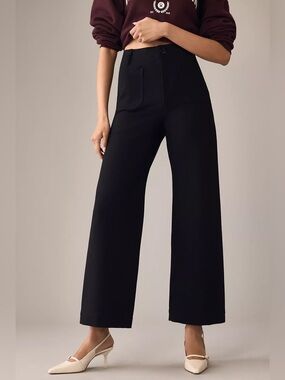 maeve Colette Ponte Crop Wide Leg Pants